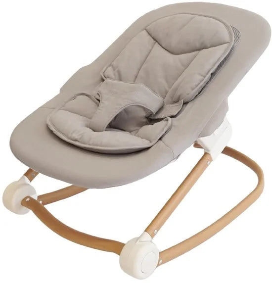 Bo Jungle Grow With Me Bouncer - Pure White (witte poten, zitgedeelte grijs)