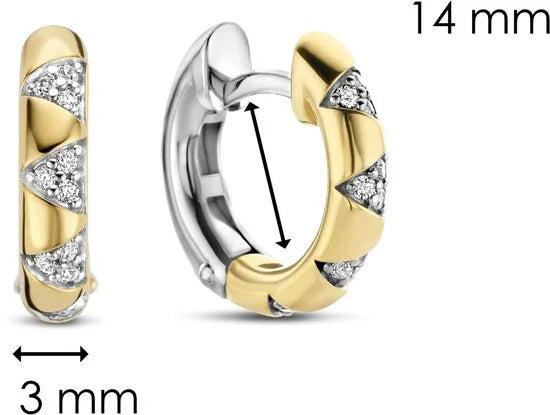 TI SENTO Oorbellen 7838ZY - Zilveren dames oorbellen