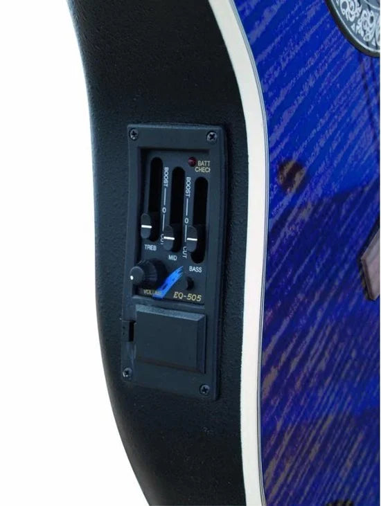 DIMAVERY RB-300 Roundback Gitaar, blauw