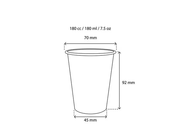 DiscountOffice Biologische Koffiebeker – 180ml | Karton | 1000 Stuks