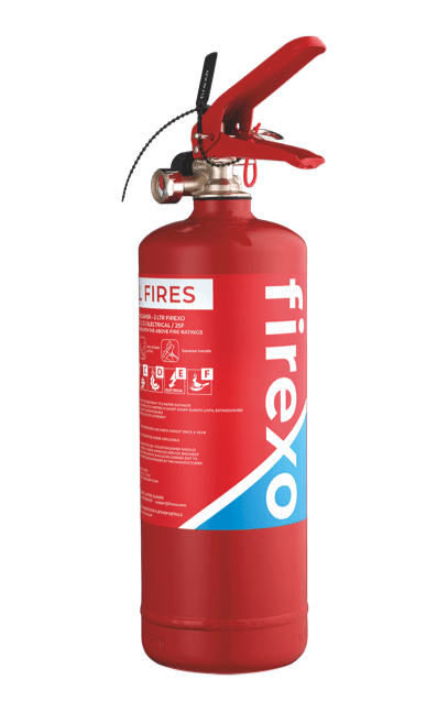 Firexo 2L brandblusser – brandklassen A, B, C, D, E, F en lithium-ion accu’s