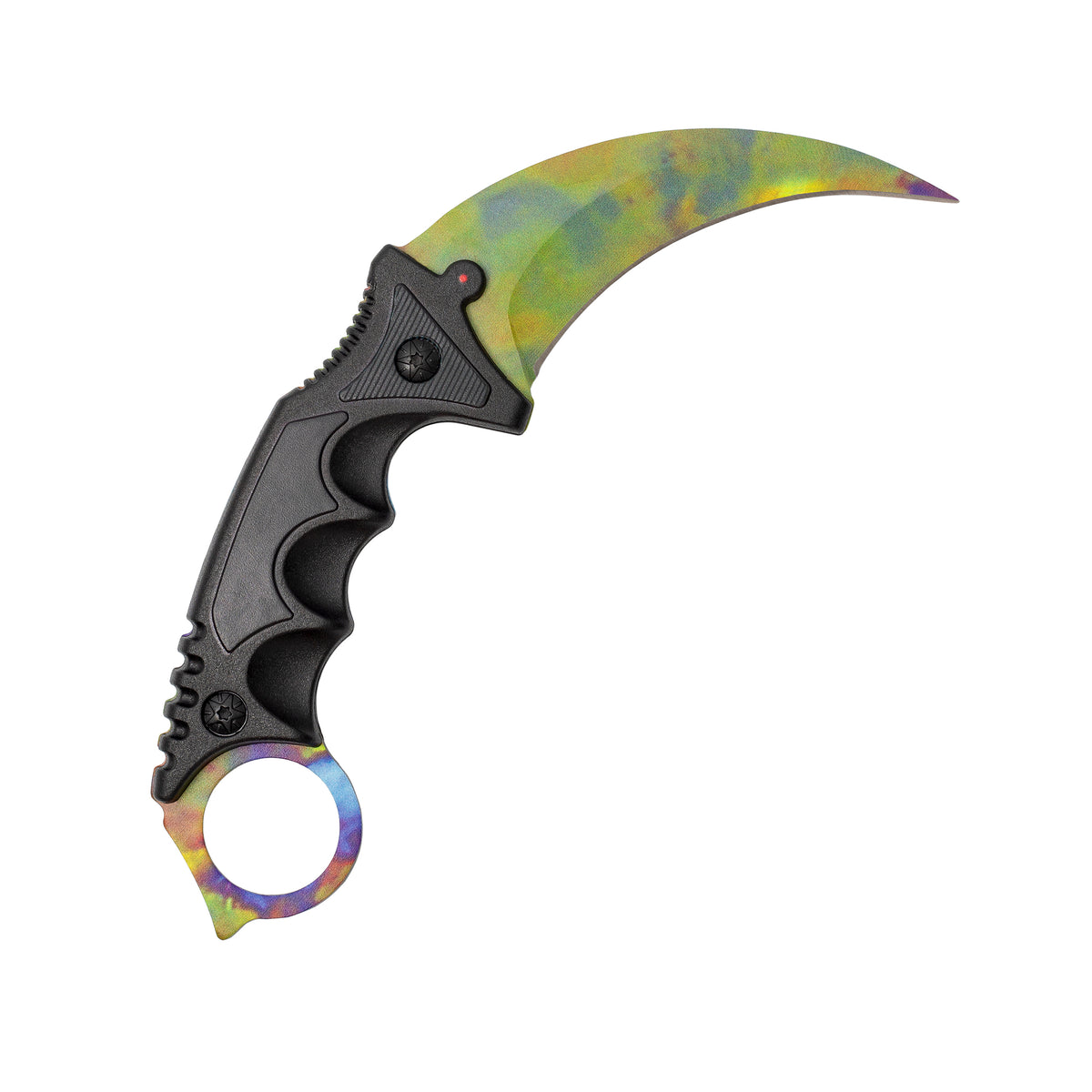 Karambit Premium à trempe superficielle – Bleu Gemme | Couteau CS2 pleine soie réaliste | Neuf