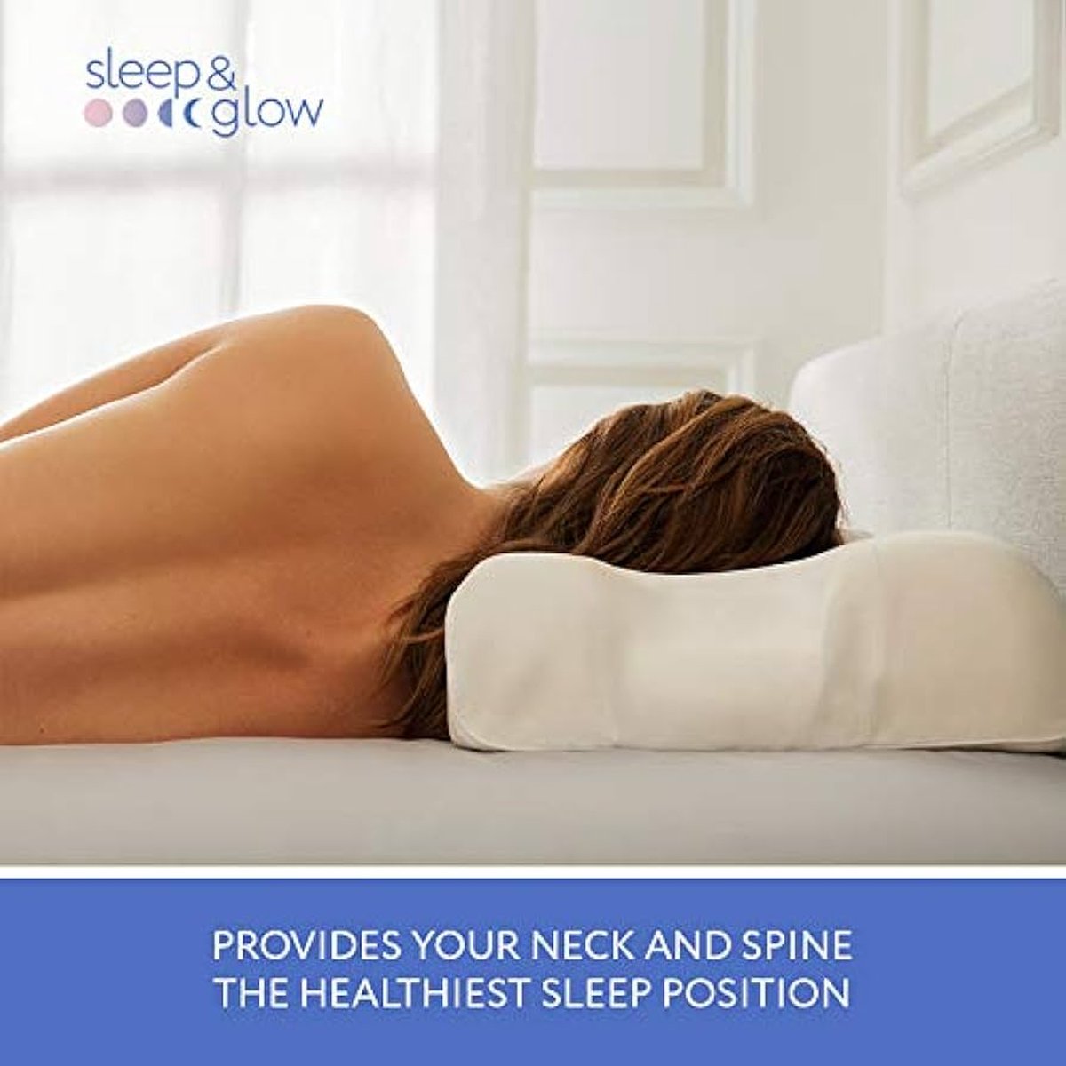 Sleep&Glow Aula Kussen – Rugslaper | Anti-Aging Slaapkussen