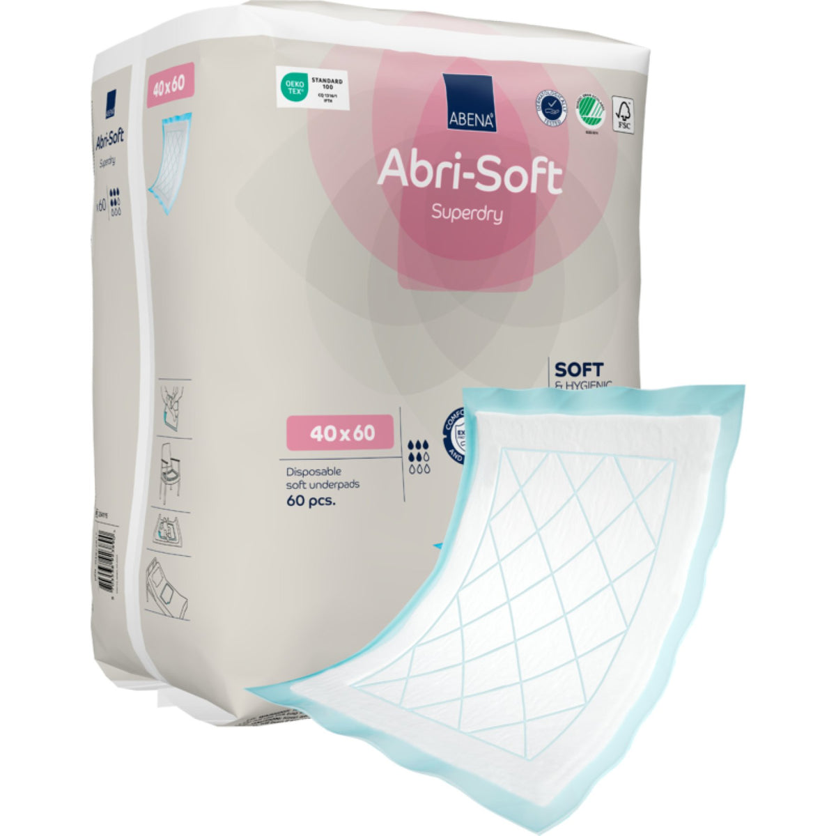 Abri-Soft Superdry Wegwerp Onderleggers 40x60cm - Nieuw