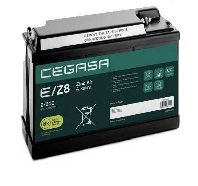 CEGASA eZ8 6/960 Zinc-Air Batterij – 6V 960Ah