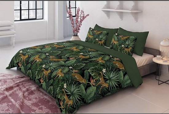 sleepsense wanda jungle katoen 240x200 + 2 kussenslopen 60x70