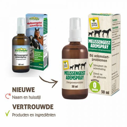 VITALstyle Melissengeist Ademspray 20 ml – voor frisse ademstart bij jonge dieren