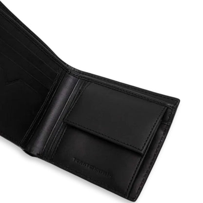 Portemonnee van nappaleer met all-over labelmotief