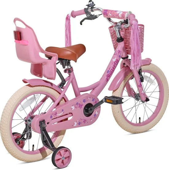 Nogan butterfly roze fiets 16"