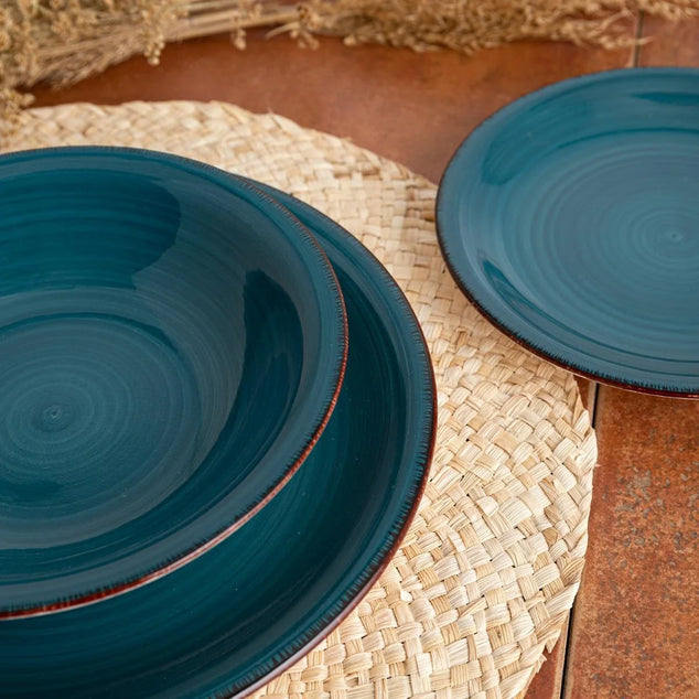 Vibe bordenset - serviesset - 6 persoons - zaphiru - blauw