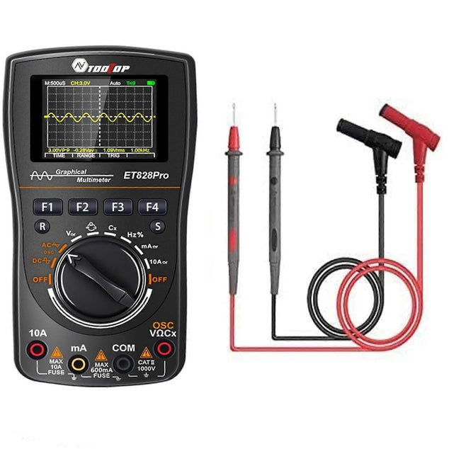chinees - TOOLTOP ET828Pro 10 MHz 50 Mbps/s Handheld  waveformmultimter 2-in-1 5-Msps /10MHz et828pro