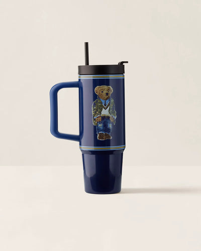 Ralph Lauren Heritage Polo Bear waterfles met rietje