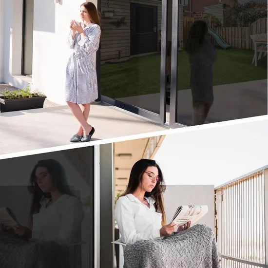 Homewell Verduisteringsdoek 90x300cm - Raamfolie Verduisterend - 100% Blackout - Anti Inkijk, Isolerend en Zonwerend - Herbruikbaar - Statisch – Zwart