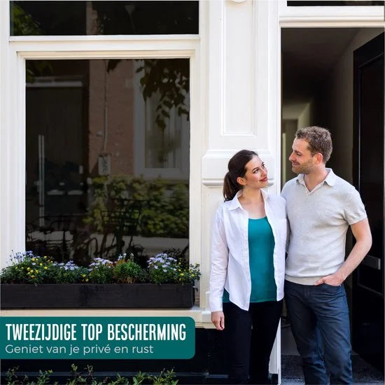 Homewell Verduisteringsdoek 90x300cm - Raamfolie Verduisterend - 100% Blackout - Anti Inkijk, Isolerend en Zonwerend - Herbruikbaar - Statisch – Zwart