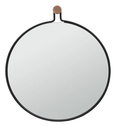 Tiger badkamerspiegel Sem rond 47 x 53 cm ø 45 cm eiken zwart