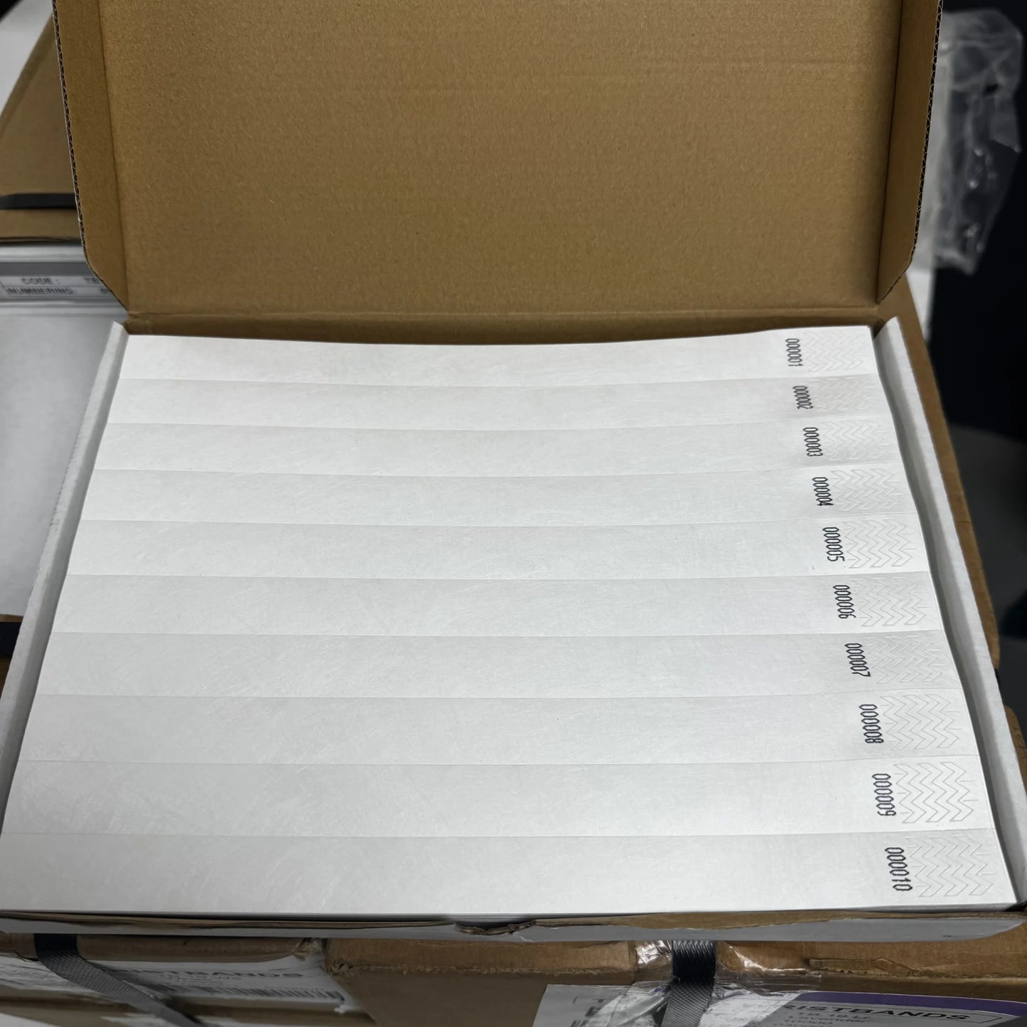 Tyband polsband 19mm x255mm rood genummerd 70001-80000