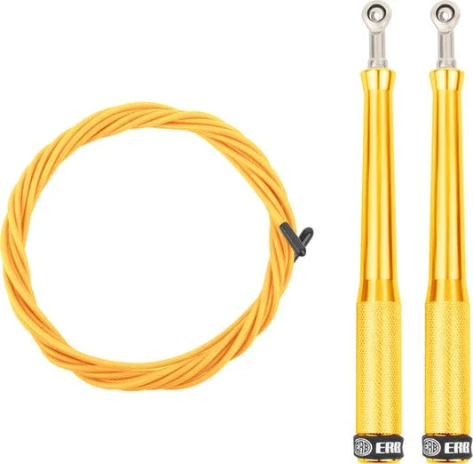ERB® Professioneel Crossfit & Fitness Springtouw - Speedrope - Jump Rope - Verstelbaar - Volwassenen & Kinderen – Geel