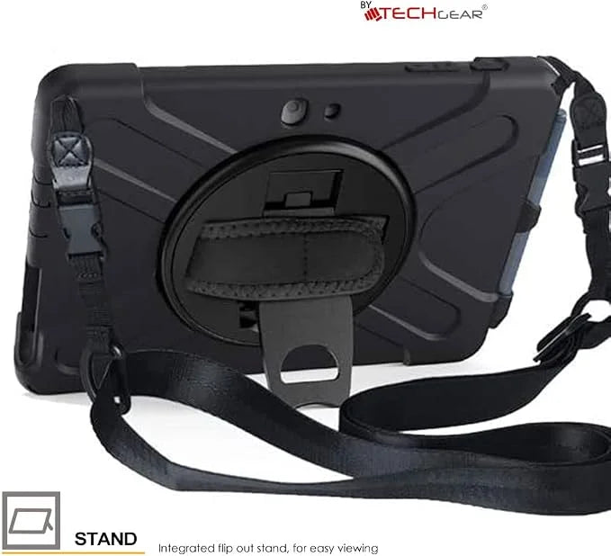 TECHGEAR X-Case fits Microsoft Surface Go 3 / Surface Go 2 10.5" HEAVY DUTY Shockproof Impact Case with Stand, Hand Strap and Shoulder Strap Case