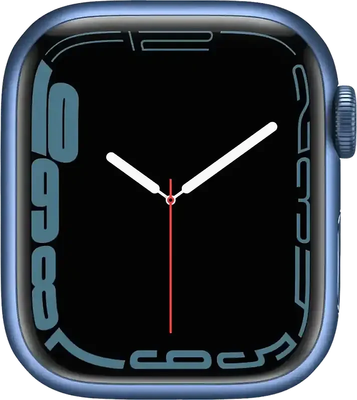 apple watch 7 series aluminimum blauw 41 mm 4 extra bandjes zwart/scout-blauw/lichtblauw kliterband/meerdere kleuren