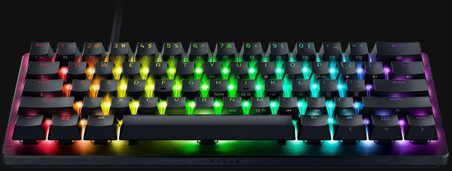 Razor Huntsman v3 Pro Mini - Qwertz DE, Zwart