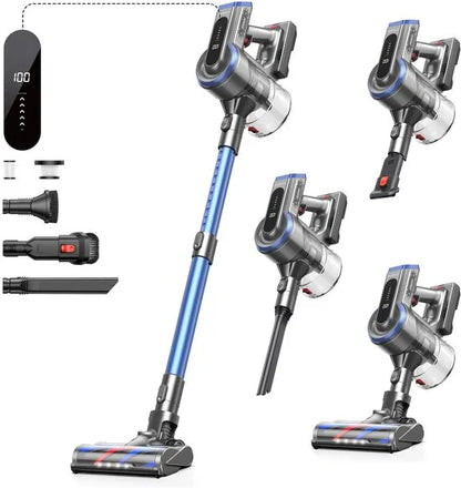 Honiture S12 - Steelstofzuiger - Draadloos - Zakloos - Turboborstel