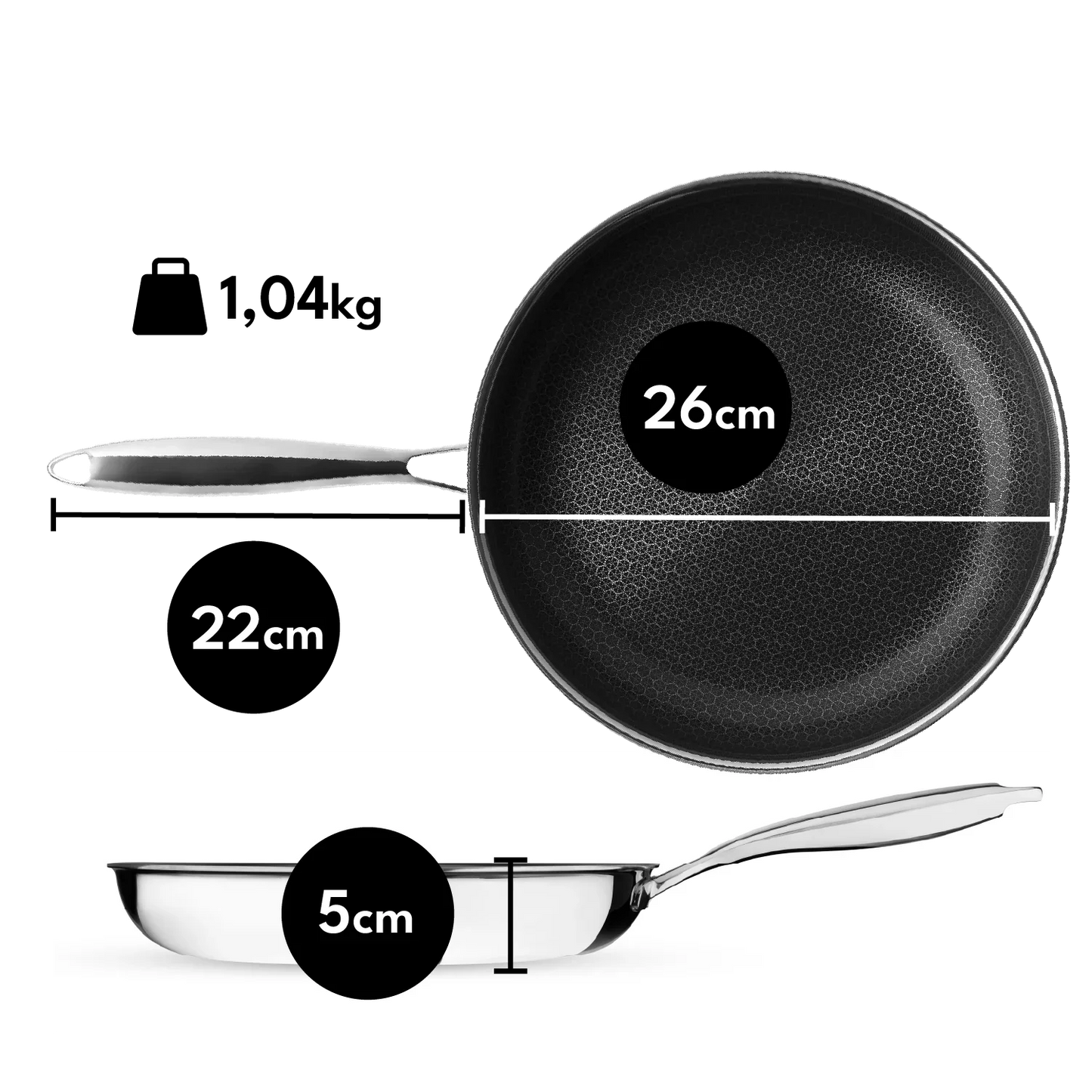 HYBRIDE ANTIAANBAK SAUTEERPAN 26CM
