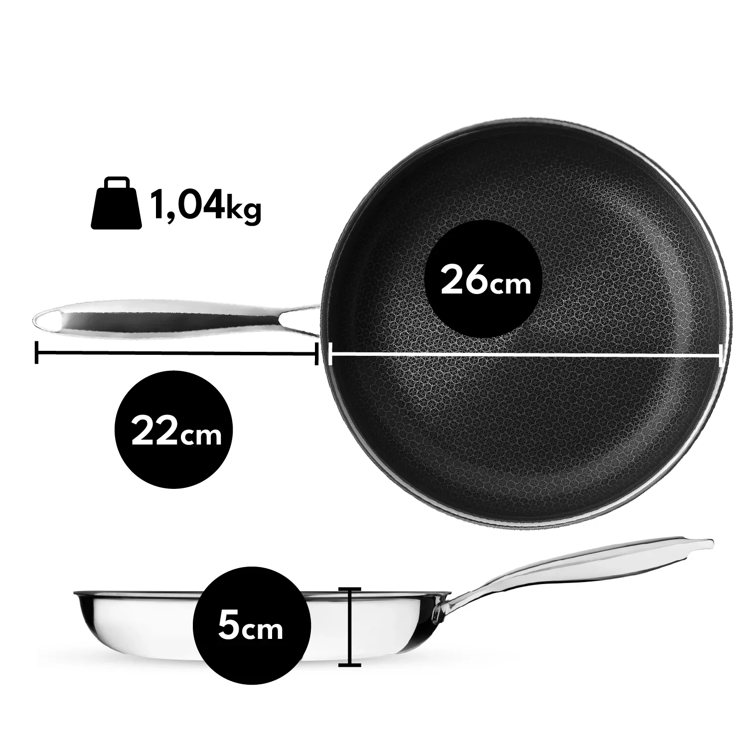 HYBRIDE ANTIAANBAK SAUTEERPAN 26CM