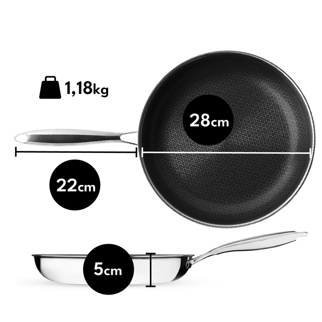 HYBRIDE ANTIAANBAK KOEKENPAN 28CM