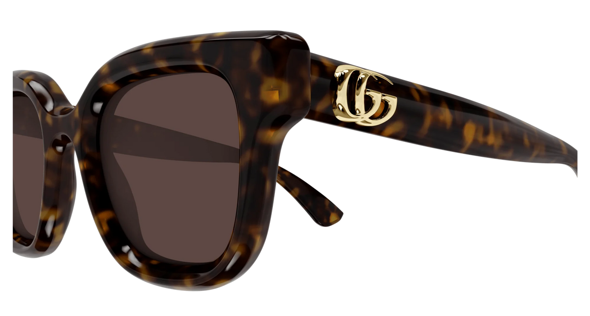 Gucci Zonnebril Ronde frame donkerbruin panterprintGG1828S 002 4922 145 S