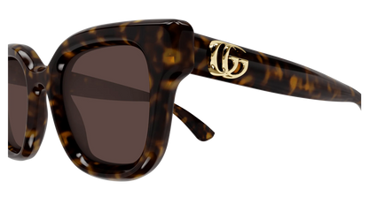 Gucci Zonnebril Ronde frame donkerbruin panterprintGG1828S 002 4922 145 S