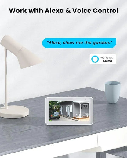 ieGeek ZS-GX3S 3MP Beveiligingscamera - draadloos buiten met zonnepaneelcamera's - CCTV-camera met kleurennachtzicht - 2-weg gesprek - PIR menselijke detectie