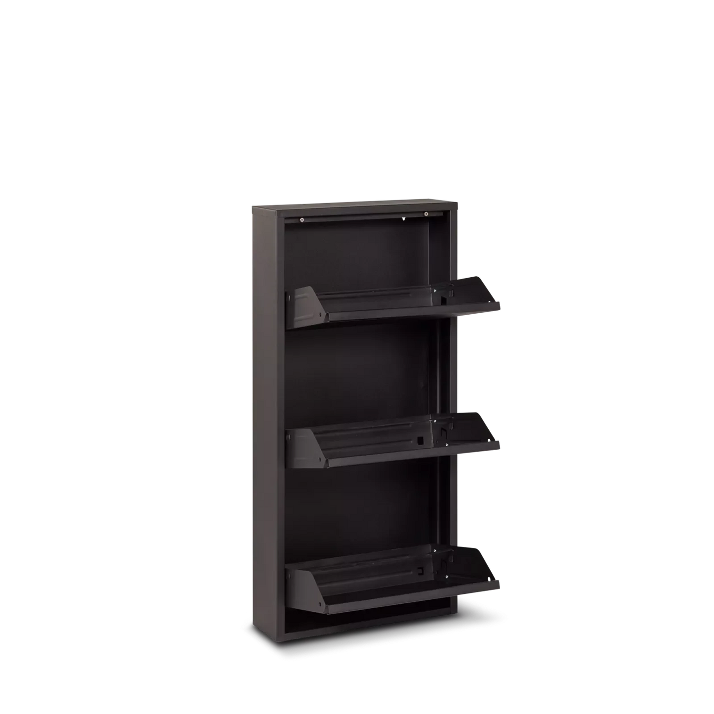 Schoenenkastje Shoes (3 vakken) - Mat Zwart