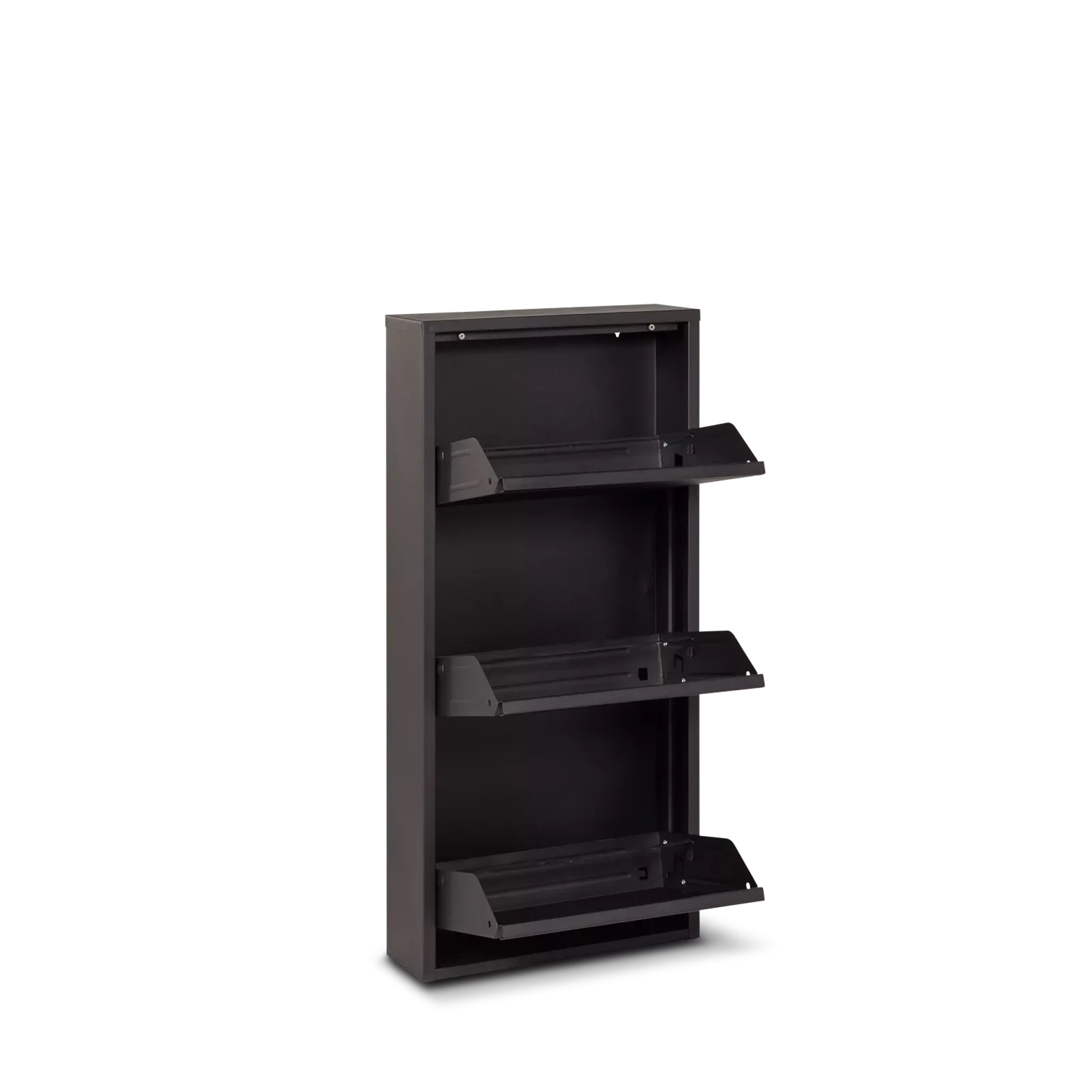 Schoenenkastje Shoes (3 vakken) - Mat Zwart