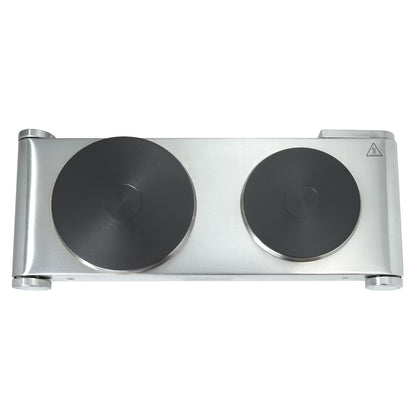 Dubbele roestvrijstalen kookplaat.