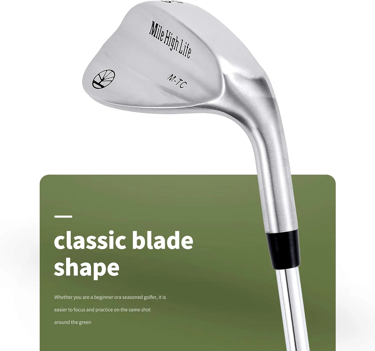Mile High Life | Golf Sand Wedge | Pitching Golf Wedge Sets | M-TC Lob Wedge 50-56* / 10F set
