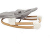 Bo Jungle Grow With Me Bouncer - Pure White (witte poten, zitgedeelte grijs)