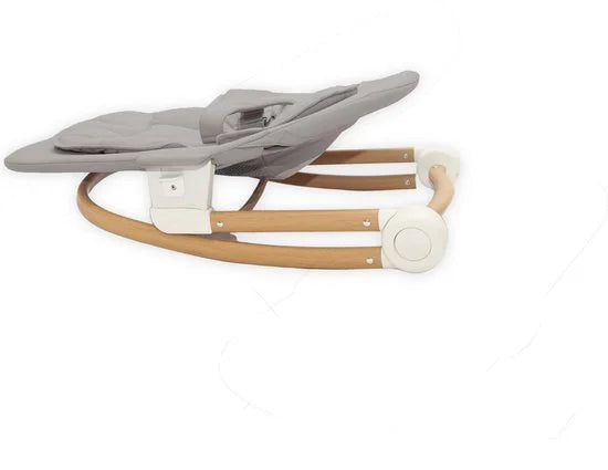 Bo Jungle Grow With Me Bouncer - Pure White (witte poten, zitgedeelte grijs)