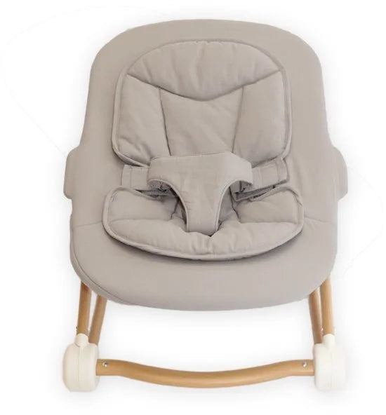 Bo Jungle Grow With Me Bouncer - Pure White (witte poten, zitgedeelte grijs)