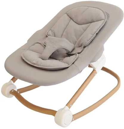 Bo Jungle Grow With Me Bouncer - Pure White (witte poten, zitgedeelte grijs)