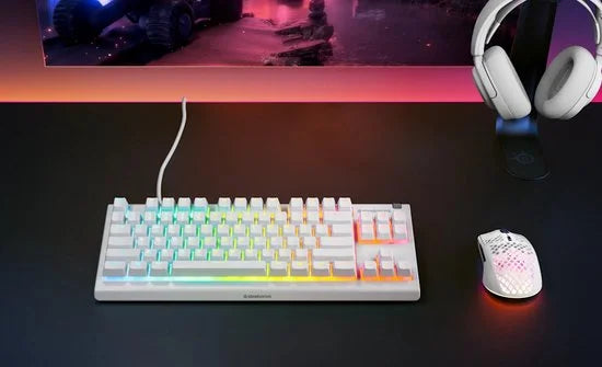 SteelSeries Apex 3 TKL - Wit - RGB Gaming Toetsenbord - US Qwerty - IP32