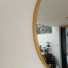 Industrial Movements - Spiegel – Ø80 – Wandspiegel – 2 cm dikke rand -Spiegel Rond – Spiegel goud Metaal – 80cm Diameter