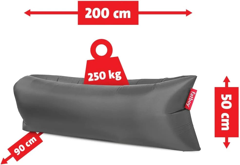 Fatboy LAMZAC 3.0 Luchtzitzak, steel grey, 185x83 cm