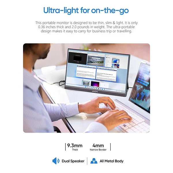 Arzopa A1M portable monitor 17,3" | 1920 x 1080 | 1x USB-C + 1x Mini HDMI