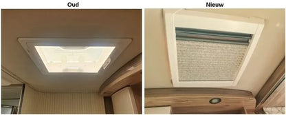 MPK Dakluik dubbel plisse binnenkader wit voor 40x40cm