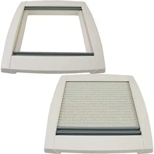 MPK Dakluik dubbel plisse binnenkader wit voor 40x40cm