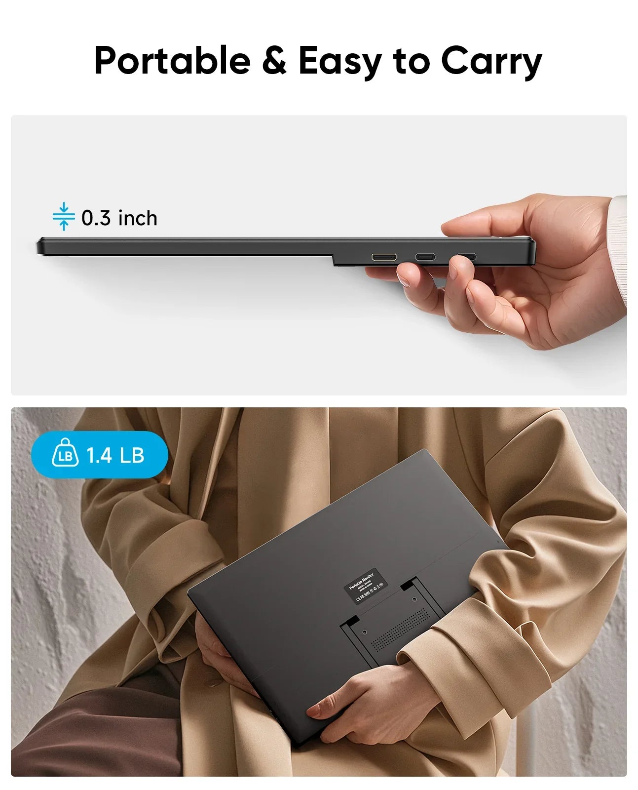 Dopesplay 15.6" 1920*1080P FHD Portable Gaming Monitor For Laptop