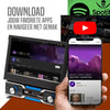 Boscer 1Din Autoradio - Android 10 - Navigatiesysteem - 7' HD Gemotoriseerd klapscherm - 2+32GB - USB, Aux, Bluetooth, WIFI - Achteruitrijcamera