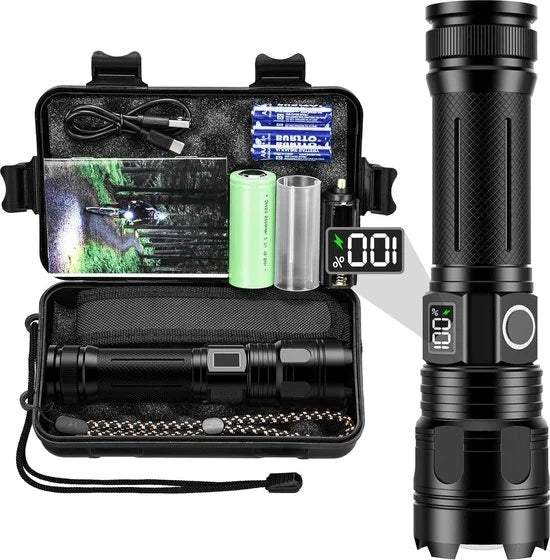 20.000 lumen hoge prestaties professionele XHM70.2 Led-zaklamp - oplaadbaar en waterdicht Militaire Zaklamp
