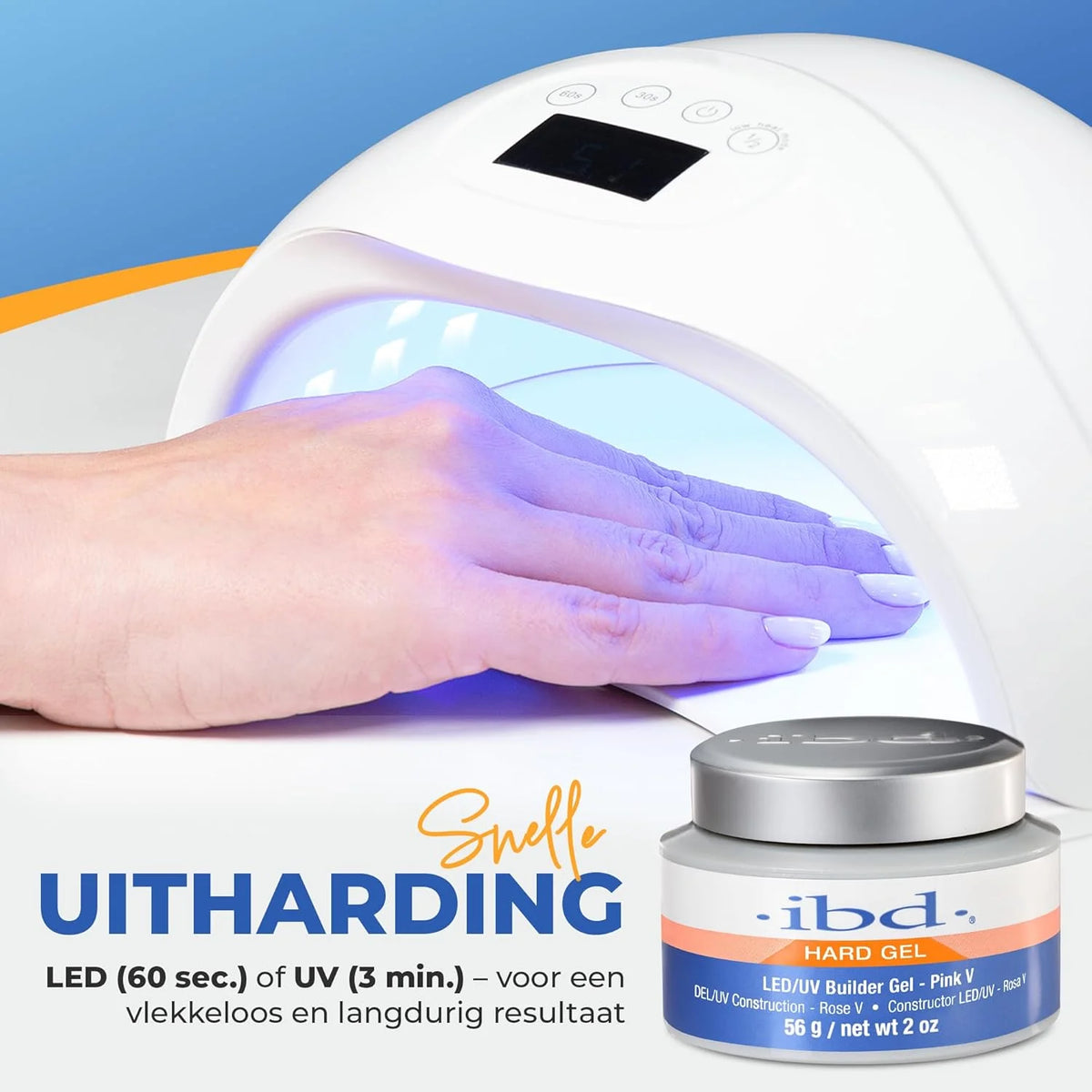 IBD Hard Gel - LED/UV Builder Gel Pink V, 1 verpakking (1 x 56 g)