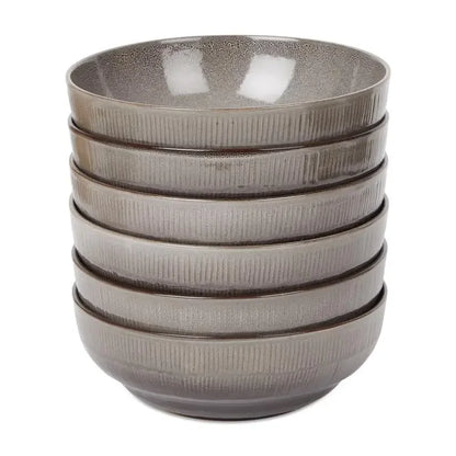 18-delig | 6-persoons Handgemaakt servies - Earth Black